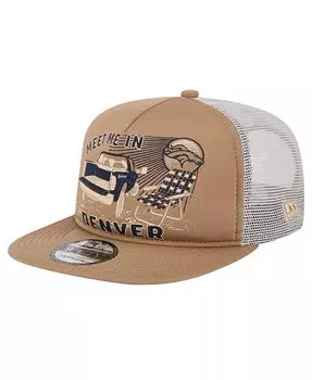 Мужская светло-коричневая кепка Denver Broncos Meet Me 9FIFTY Snapback New Era, бежевый
