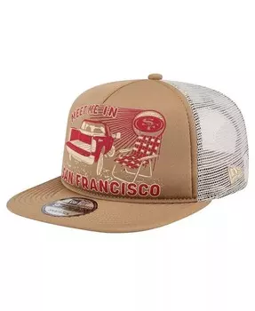 Мужская светло-коричневая кепка San Francisco 49ers Meet Me 9FIFTY Snapback New Era, бежевый
