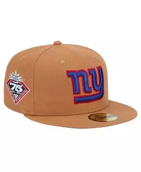 Мужская светло-коричневая шляпа New York Giants Color Pack 59FIFTY с боковой нашивкой New Era, бежевый