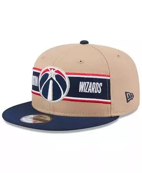 Мужская светло-коричневая/темно-синяя кепка Snapback Washington Wizards NBA Draft 9FIFTY 2024 New Era, синий