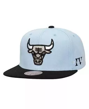 Мужская светло-синяя/черная кепка Chicago Bulls Core IV Snapback Mitchell & Ness, синий