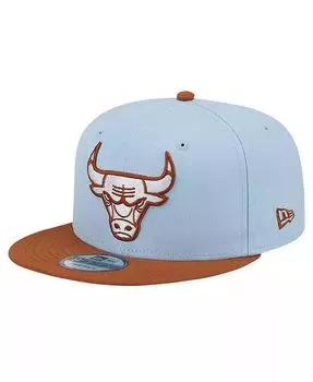 Мужская светло-синяя/коричневая кепка Chicago Bulls 2-Tone Colour Pack 9fifty Snapback New Era, синий