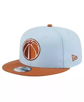 Мужская светло-синяя/коричневая кепка Washington Wizards 2-Tone Color Pack 9Fifty Snapback New Era, синий