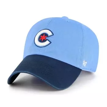 Мужская светло-синяя регулируемая шапка Chicago Cubs с кодом города City Connect Clean Up '47