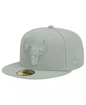Мужская светло-зеленая приталенная шляпа Chicago Bulls Sage Color Pack 59FIFTY New Era, зеленый