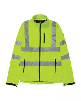 Мужская светоотражающая куртка Softshell CAT, яркий желтый