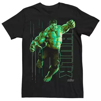 Мужская светящаяся футболка Marvel Hulk Licensed Character, черный