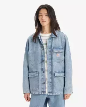 Мужская свободная хлопковая джинсовая куртка Levi's, синий