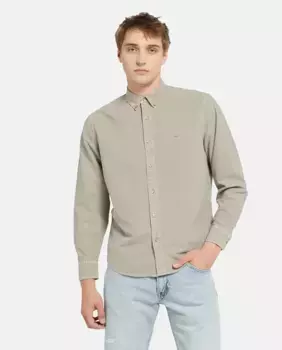 Мужская свободная хлопковая рубашка Levi's, хаки