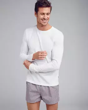 Мужская свободная майка с длинными рукавами Jockey, белый