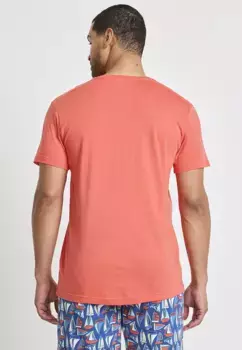 Мужская свободная пижамная футболка с коротким рукавом Jockey, оранжевый