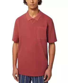 Мужская свободная поло с коротким рукавом, окрашенная в готовом виде SCOTCH & SODA, красный