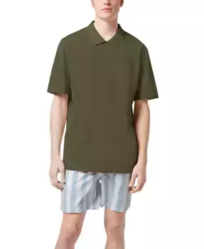 Мужская свободная поло с коротким рукавом, окрашенная в готовом виде SCOTCH & SODA, зеленый