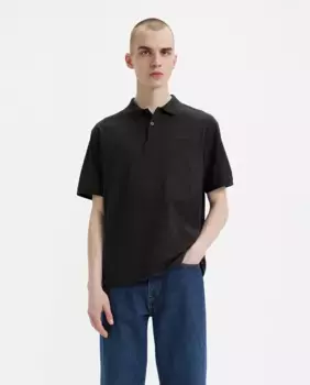 Мужская свободная рубашка поло с коротким рукавом Levi's, черный