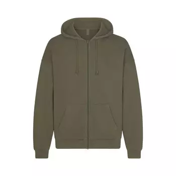 Мужская свободная толстовка с капюшоном на молнии SKIMS Terry, цвет Military