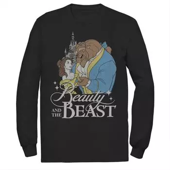 Мужская танцевальная футболка с винтажным логотипом Disney Beauty & The Beast Licensed Character