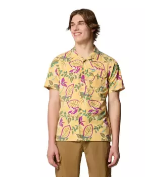 Мужская технологичная походная рубашка с принтом Utility, короткий рукав Columbia, желтый