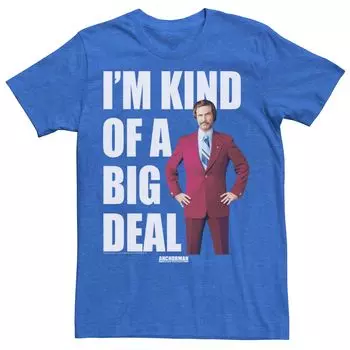Мужская телеведущая Ron Burgundy Футболка I’m Kind Of A Big Deal Word Stack Licensed Character
