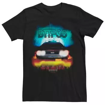 Мужская темная футболка с плакатом «Назад в будущее» BTTF35 Licensed Character