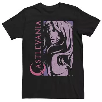 Мужская темная футболка с плакатом Netflix Castlevania Alucard Licensed Character