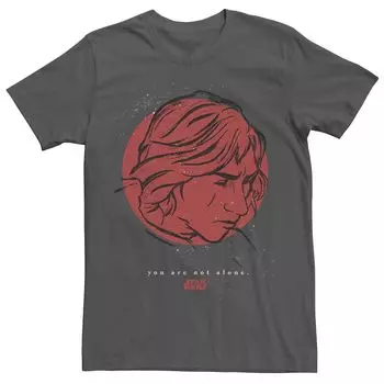 Мужская темная футболка с портретом «Звездные войны Kylo Not Alone» Licensed Character