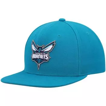 Мужская темно-бирюзовая кепка Mitchell & Ness Charlotte Hornets Ground 2.0 Snapback