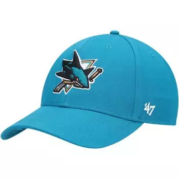 Мужская темно-бирюзовая регулируемая кепка San Jose Sharks Legend MVP '47