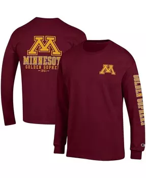 Мужская темно-бордовая футболка с длинным рукавом Minnesota Golden Gophers Team Stack Champion