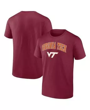 Мужская темно-бордовая футболка с логотипом Virginia Tech Hokies Campus Fanatics