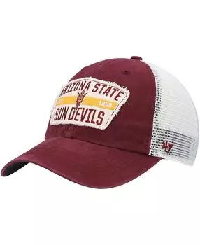 Мужская темно-бордовая кепка Arizona State Sun Devils Crawford Clean Up Trucker Snapback '47 Brand