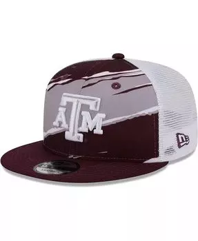 Мужская темно-бордовая кепка Texas A&M Aggies Tear Trucker 9FIFTY Snapback New Era, красный