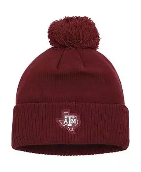 Мужская темно-бордовая вязаная шапка Texas A&M Aggies 2023 Sideline COLD DY с помпоном Adidas, красный
