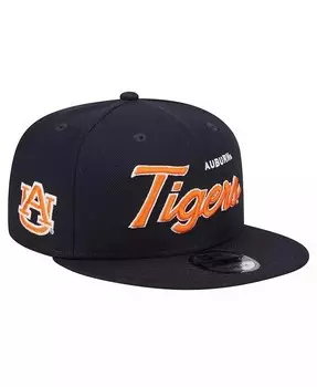 Мужская темно-рыжая кепка Snapback Team Script 9FIFTY Auburn Tigers New Era, синий