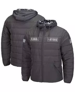 Мужская темно-серая дутая куртка florida gators oht с цифровым камуфляжным принтом в стиле милитари Colosseum, мульти
