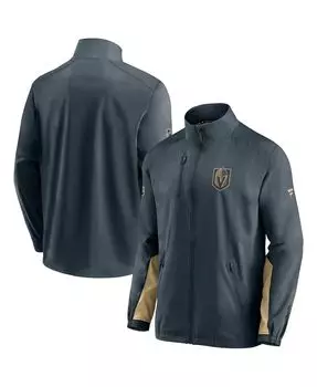 Мужская темно-серая фирменная куртка vegas golden knights authentic pro locker room rinkside с полной молнией Fanatics, мульти