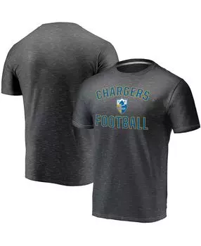 Мужская темно-серая футболка los angeles chargers victory arch space dye Fanatics, мульти