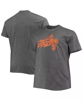 Мужская темно-серая футболка San Francisco Giants Big and Tall Hometown Collection Gigantes Profile, серый