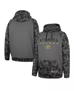 Мужская темно-серая худи florida gators oht в стиле милитари appreciation camo stack raglan pullover hoodie Colosseum, мульти