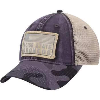 Мужская темно-серая кепка Colosseum Boise State Broncos OHT Military Appreciation United Trucker Snapback