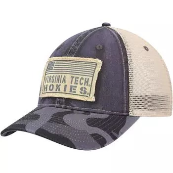 Мужская темно-серая кепка Colosseum Virginia Tech Hokies OHT Military Appreciation United Trucker Snapback