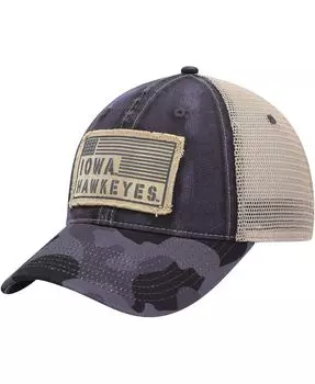 Мужская темно-серая кепка Iowa Hawkeyes OHT в военном стиле с надписью United Trucker Snapback Colosseum
