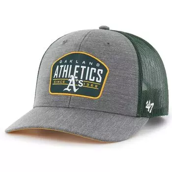 Мужская темно-серая кепка Oakland Athletics Slate Trucker Snapback '47