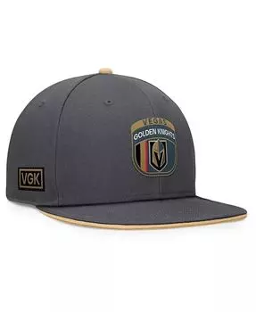 Мужская темно-серая кепка Snapback для драфта НХЛ 2024 Vegas Golden Knights Fanatics, серый