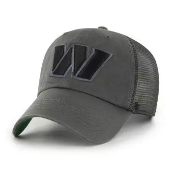 Мужская темно-серая кепка Washington Commanders Trawler Clean Up Trucker Snapback '47