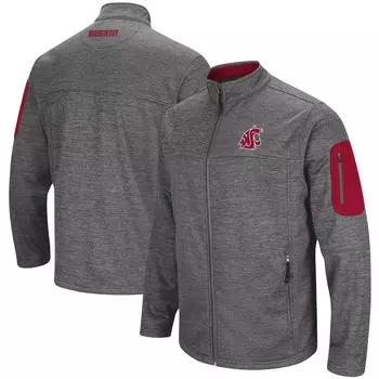 Мужская темно-серая куртка с молнией во всю длину Washington State Cougars Anchor Colosseum