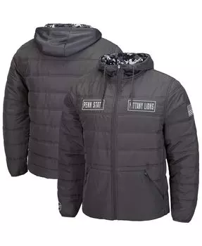 Мужская темно-серая пуховая куртка penn state nittany lions oht в стиле милитари с цифровым камуфляжным принтом Colosseum, мульти