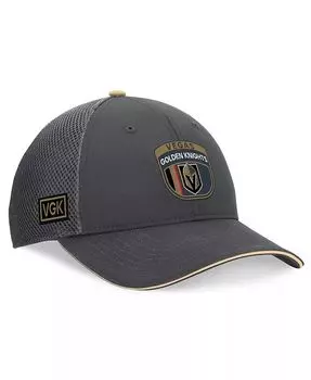 Мужская темно-серая регулируемая кепка Vegas Golden Knights для драфта НХЛ 2024 года на сцене Trucker Fanatics, серый