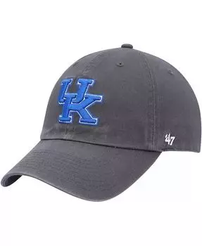 Мужская темно-серая регулируемая шапка Kentucky Wildcats Clean Up '47 Brand, черный