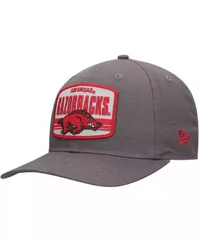 Мужская темно-серая регулируемая шляпа Arkansas Razorbacks Team Elevated 9SEVENTY New Era, серый