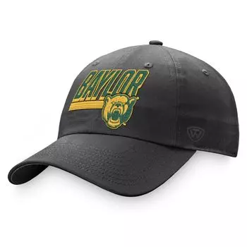 Мужская темно-серая регулируемая шляпа Top of the World Baylor Bears Slice